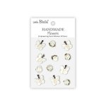 CR103304 Little Birdie Handmade Printed Paper Flowers Roses & Butterflies Ivory Pearl -12pcs