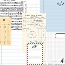 TCSN1005  Papier dwustronny 30,5 x 30,5 cm Ledgers- Stationery Noted Teresa Collins 