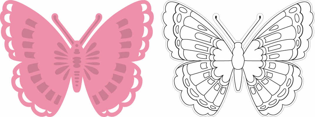 COL1317 Wykrojnik +stempel Motyl #1