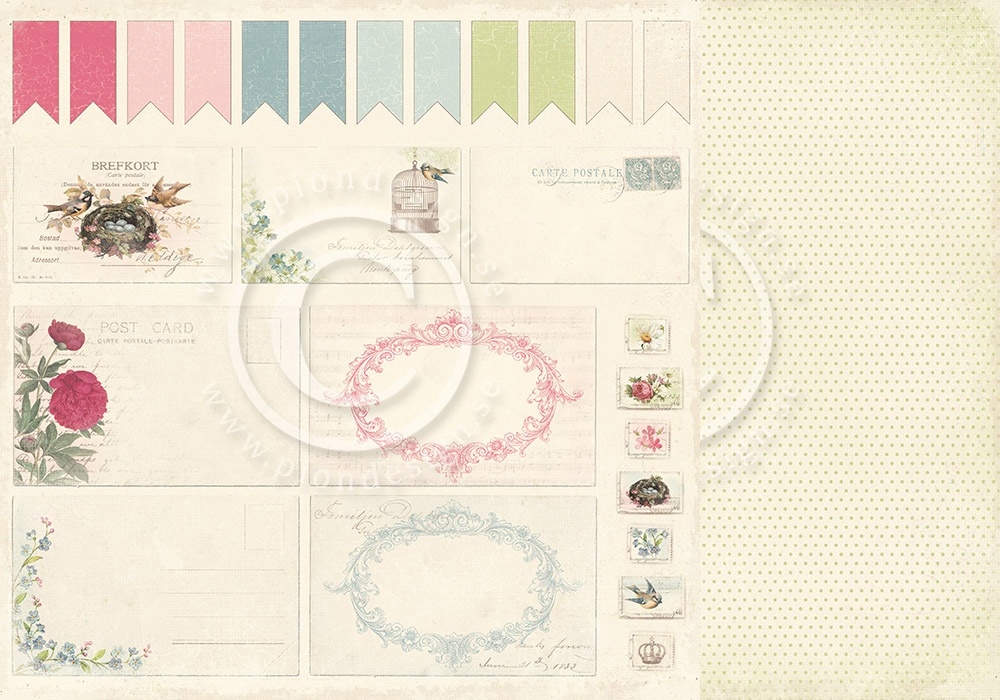 PD3611 Papier dwustronny Cut out - Vintage Garden