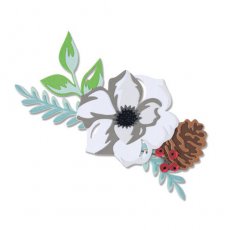 664589  Sizzix Thinlits Die Set 13PK - Layered Winter Flower
