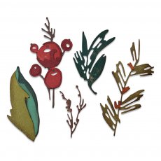 664736  Sizzix Thinlits Die Set 9PK - Holiday Brushstroke by Tim Holtz