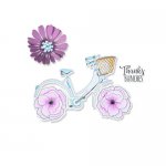 665322 Sizzix Framelits Die Set 4PK w/3PK Stamps - Thankful Bicycle