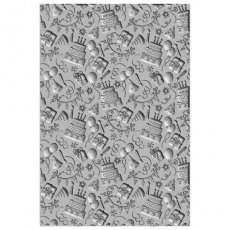 665402 Sizzix 3-D Textured Impressions Embossing Folder - Celebrate