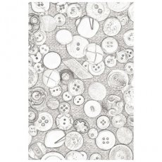 665728 Sizzix 3-D Sizzix 3-D Textured Impressions Embossing Folder - Vintage Buttons by Eileen Hull