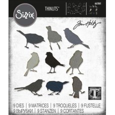 665861 Sizzix • Sizzix Thinlits Die Set Silhouette Birds by Tim Holtz