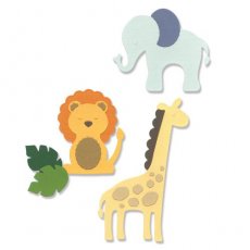 666228 Sizzix • Thinlits Die Set Basic Zoo Animals by Jennifer Ogborn