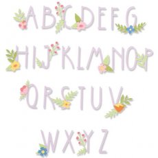 666236 Sizzix • Thinlits Die Set Floral Alphabet by Alexis Trimble