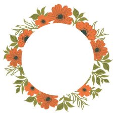 666526 Sizzix • Layered Clear Stamps Botanic Wreath 6pcs