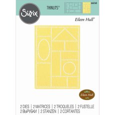 666560 Sizzix • Thinlits Die Set Faux Postage 2pcs