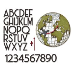 666606  Sizzix • Thinlits Die Set Vault World Travel 45pcs