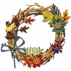 666682  Sizzix • Tim Holtz Thinlits Die Vault Foliage Wreath 14pcs