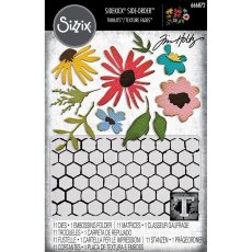666872 Sizzix • 2D Embossing Folder Thinlit Set Vault Floristry 11pcs by Tim Holtz Sizzix