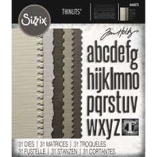 666873 Cutting dies  Sizzix • Thinlits 31pcs Die Set Vault Edges by Tim Holtz