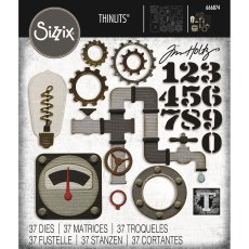 666874 Cutting dies  Sizzix • Thinlits 37pcs Die Set Vault Industrial by Tim Holtz
