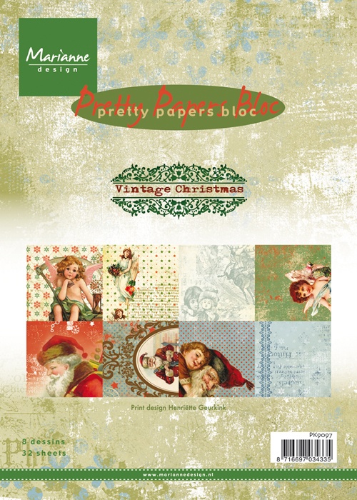 PK9097 Zestaw papierów A5- Vintage Christmas