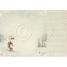 PD3806 Papier dwustronny-Nisse - Wintertime in Swedish Lapland