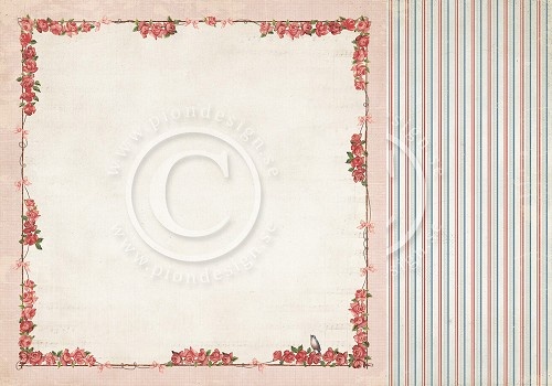 PD3208 Papier dwustronny- Play time - rose frame
