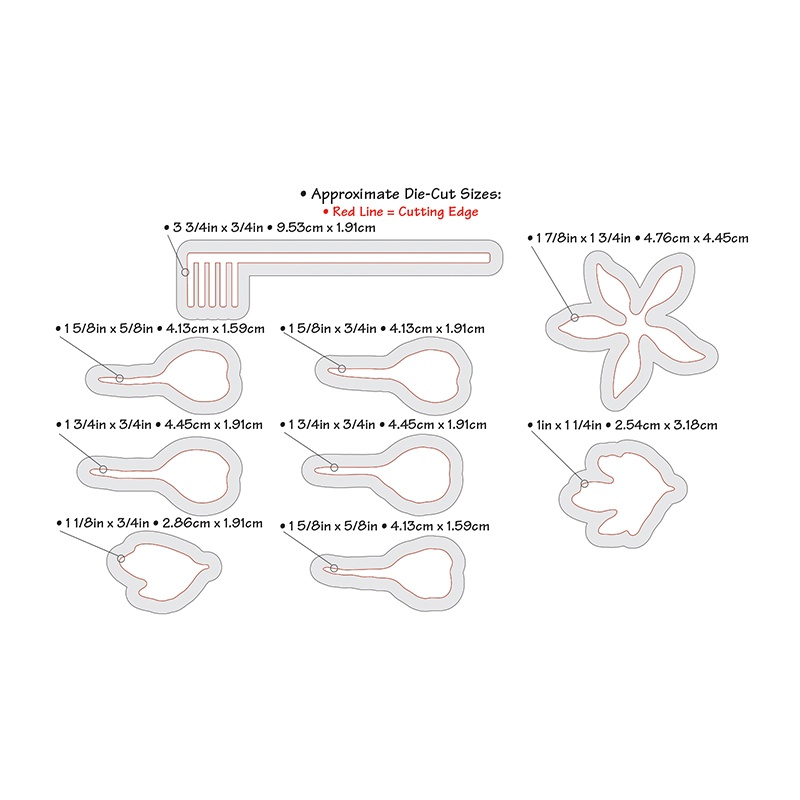 658857 Zestaw wykrojników Thinlits Susan's Garden-Flower, Columbine