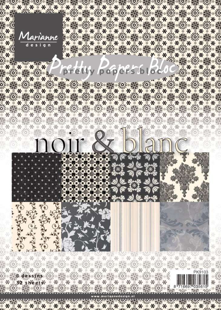 PK9103 Zestaw papierów A5- Noir&blanc