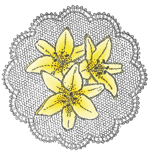 TC0831 Stempel gumowy - Lilies