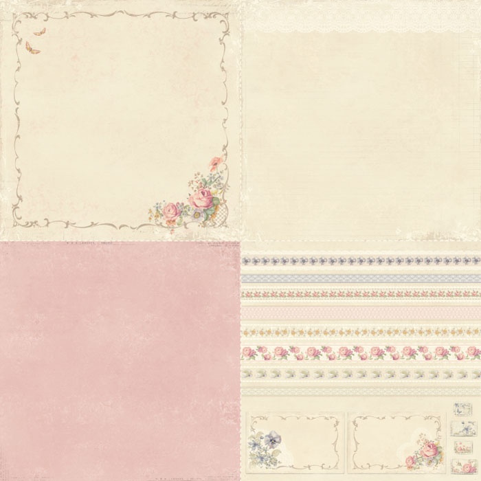 PD2402 Papier jednostronny- Bouquet of flowers - For Mother - 6x6