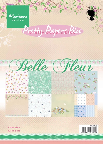 PK9105 Marianne Design Paper Bloc - Belle Fleur