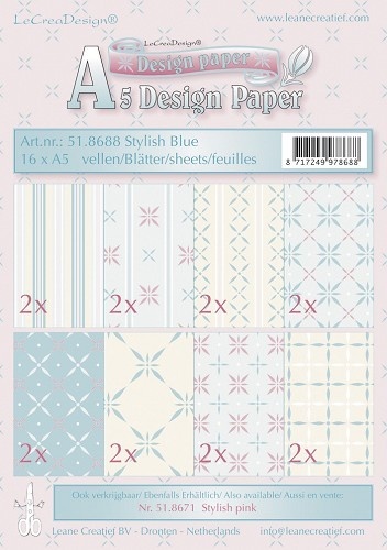 51.8688 Zestaw papierów A5-Stylish Blue