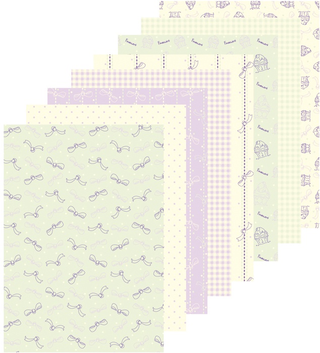 51.8817 Zestaw papierów A5- Ribbons & Cupcakes