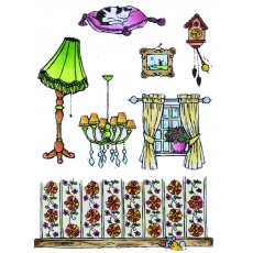 DDS3343 Clear stamps Daisy & Don -At Home