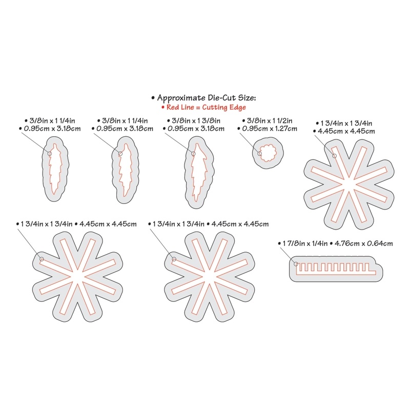 659255 Thinlits Die Set 8PK - Flower, Aster
