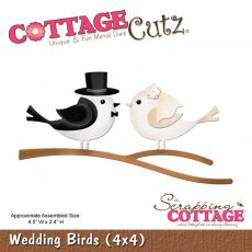CC4x4-572 CottageCutz Wedding Birds (4x4)
