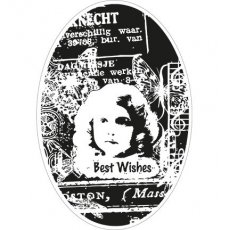 CS0867 cling stamps Romantic vintage