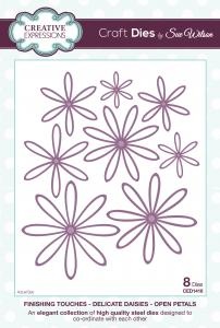  CED1416 Wykrojniki stokrotki -Finishing Touches Collection Delicate Daisies - Open Petal Die