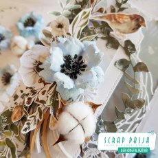 Paper flowers - anemone and cotton fruit