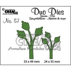 CLDD57 Duo Dies no. 57, Leaves 11 mirror image