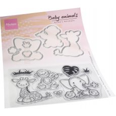EC0199 ELINE'S ANIMALS - BABY ANIMALS STAMP & DIE SET