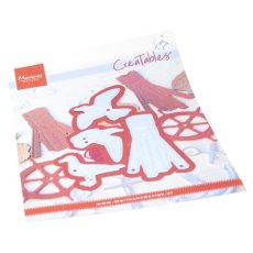 LR0859 Metal Die Marianne Design - Creatable - Tiny's Beach pole & Gulls