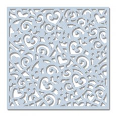 SDST0043 Sweet Dixie Cascading Hearts  Stencil
