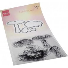TC0886 TINY'S MUSHROOMS STAMP & DIE SET 